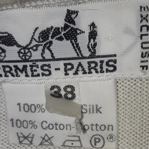 NEW Hermes "Chantilly" silk cardigan sweater blouse--extremely rare piece - Picture 4 of 9